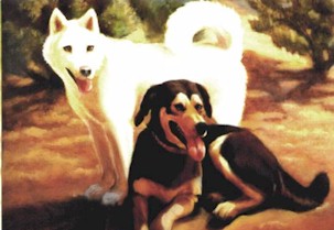 Osito and Higgins - Oil Painting